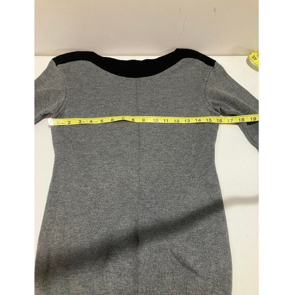 Patty Boutik Colorblock Women's Crewneck Sweater - Size M - Black & Gray - Picture 5 of 8